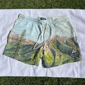 Brand New Kith x Columbia Big Sur fleece shorts and Kith Classic grey socks